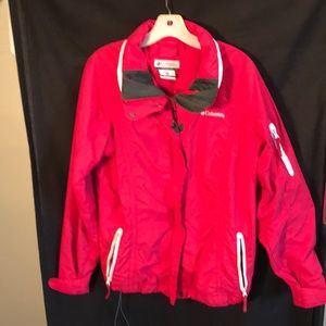 Columbia ladies size L lightweight red jacket